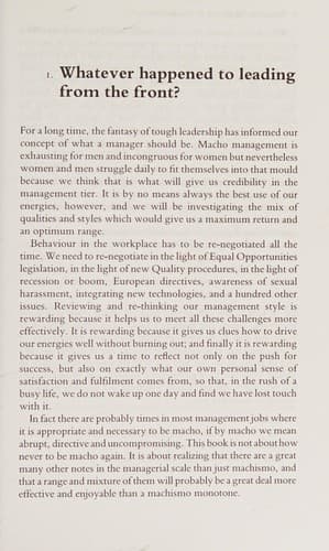 Cover of Taking the Macho Out of Management