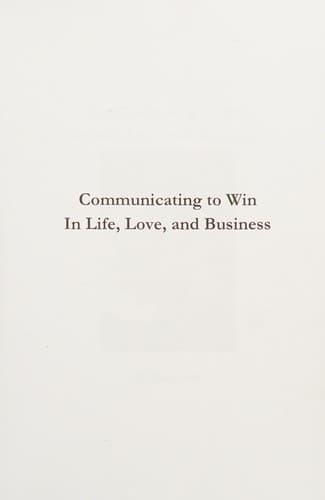 Cover of Communicating to Win