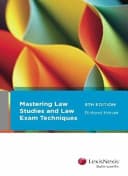 Cover of Mastering Law Studies and Law Exam Techniques