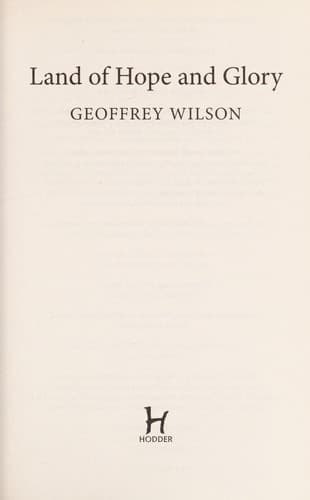 Cover of Land of Hope and Glory